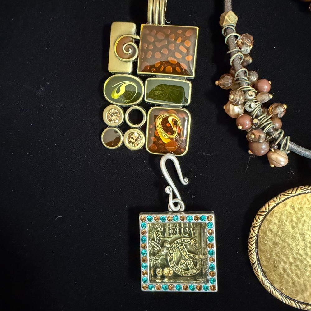Vintage & Retired Premier Designs Jewelry Lot Boho Southwestern Mixed Media 9pc - Picture 2 of 4